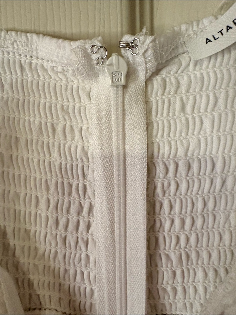Altar'd State White Eyelet Mini Dress with Spaghetti Straps - Picture 6 of 16